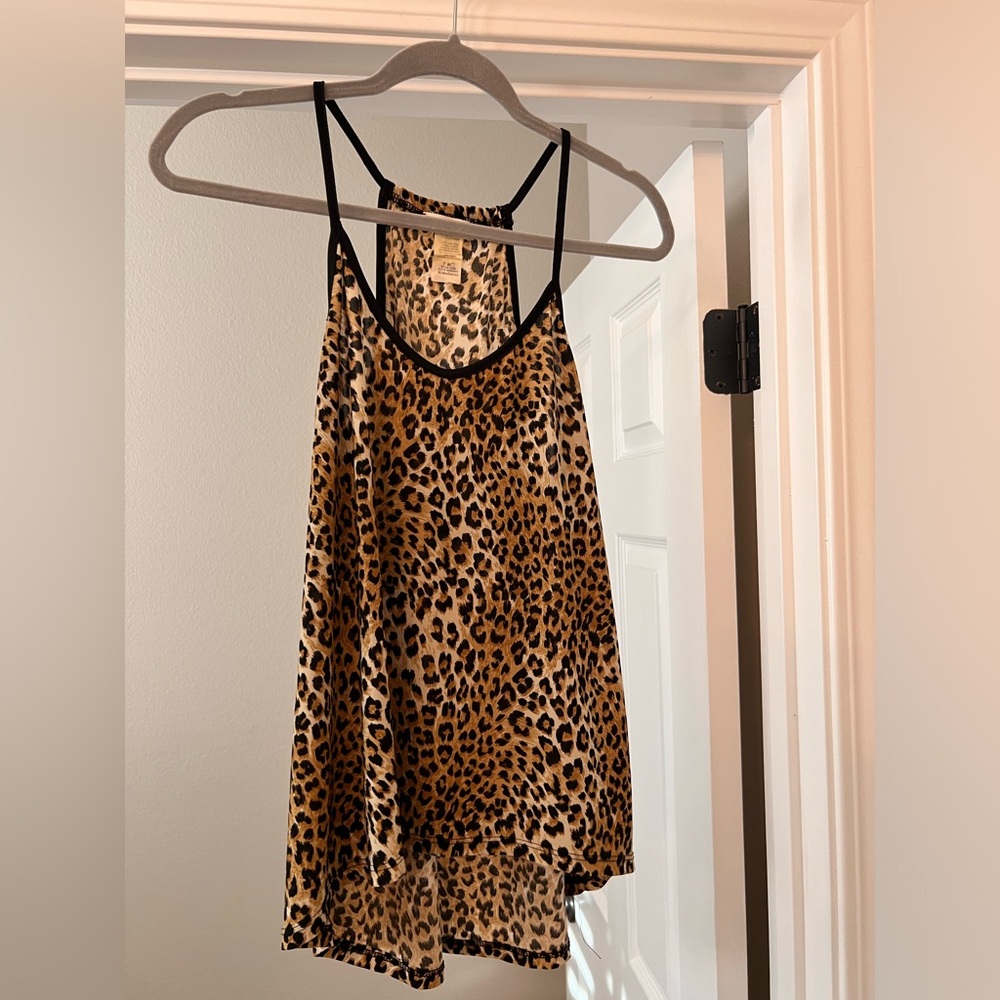Y2K Leopard Cheetah Flowy Sleeveless Tank